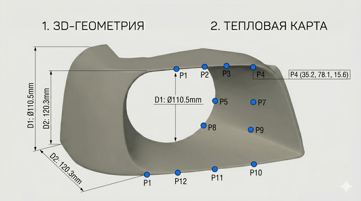 Сканирование детали